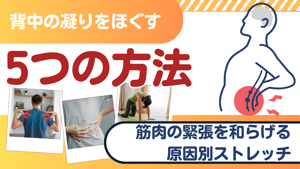 背中のコリをほぐす方法の画像